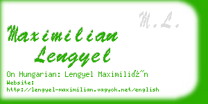 maximilian lengyel business card